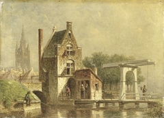 De Koepoort te Delft by Petrus Gerardus Vertin