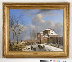 De Sassche poort te Gent bij winter by Pieter-Frans De Noter