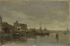 De Schreierstoren te Amsterdam by Jacob Maris