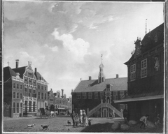 Der Marktplatz von Hoorn by Isaac Ouwater