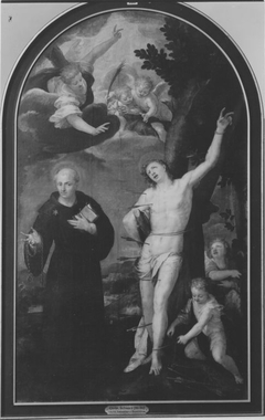 Die hll. Sebastian und Nikolaus von Tolentin by Christoph Schwarz