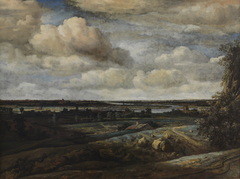 Dutch Panorama Landscape with a River by Philips Koninck