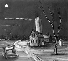 Farm in Moonlight by Daniel Koerner