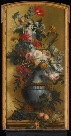 Flowers in a Blue Vase by Willem van Leen