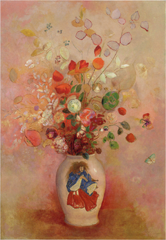 Flowers in a Japanese Vase by Odilon Redon