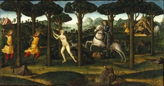 Forest Scene from the Tale of Nastagio degli Onesti, in Boccaccio's "Decameron" by Davide Ghirlandaio