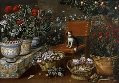 Garden Scene with Dog by Tomás Yepes