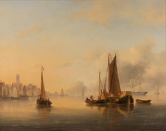 Gezicht op Dordrecht by Govert van Emmerik