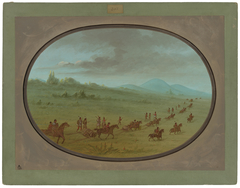 Halsey's Bluff - Sioux Indians on the March by George Catlin