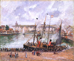 Harbor at Dieppe by Camille Pissarro