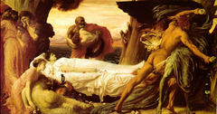 Hercules Fighting Death to Save Alcestis by Frederic Leighton