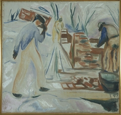 Hodman at Work on the Studio Building by Edvard Munch