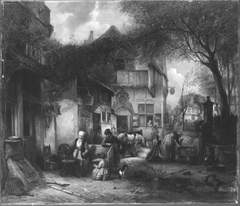 Holländische Dorfgasse by Jan August Hendrik Leys