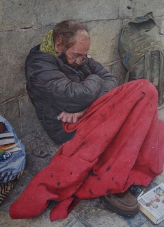 Homeless Man Carcassonne by James Earley