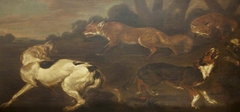 Hounds in Combat with a Pair of Foxes by Paul de Vos