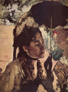 In the Tuileries, Woman with a Parasol by Edgar Degas