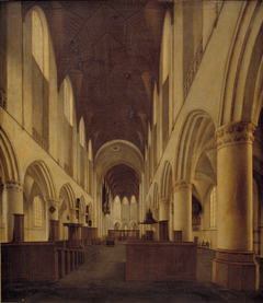 Interior of St Bavo Church in Haarlem. View from the Nave towards the Choir by Isaak van Nickelen