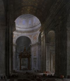 Interior of the Saint Peter's Church in Rome by Wilhelm Schubert van Ehrenberg