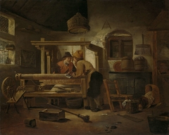 Interior of Weaver's Workshop by Cornelis Gerritsz Decker