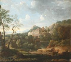 Italianate Landscape with Travellers by Anonymous