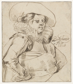 Jonge man, ten halven lijve, driekwart naar rechts (zelfportret?) by Jan Philipsz. van Bouckhorst