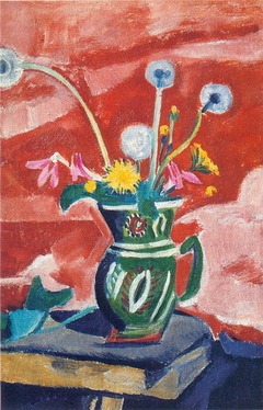 Jug with Flowers by Olga Rozanova