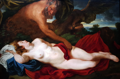 Jupiter as Satyr by Antiope by Anthony van Dyck