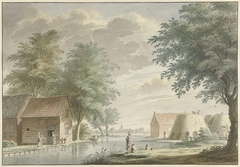 Kalkovens bij Hillegom by Gerard van Rossum 1698-99-1772