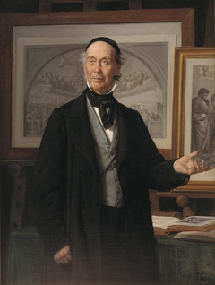 Kunsthistorikeren, professor N. L. Høyen by Wilhelm Marstrand