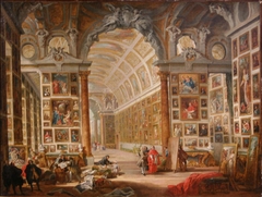 La galerie du cardinal Silvio Valenti Gonzague by Giovanni Paolo Panini