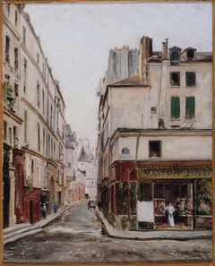 La Rue Hautefeuille by Emmanuel Lansyer