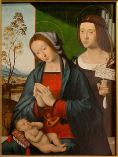 La Vierge, l'Enfant et sainte Cécile by Domenico Panetti