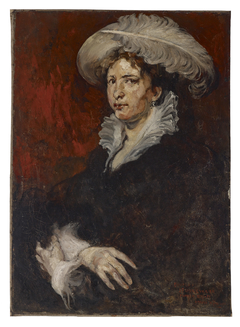 Lady with Plumed Hat by Joseph Frank Currier