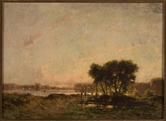 Landscape at sunset by Aleksander Świeszewski