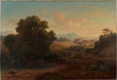 Landscape in Italy by Gustaf Wilhelm Palm