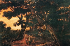 Landscape with figures by anonymous painter