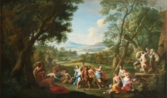 Landscape with the Floralia by Andrea Locatelli