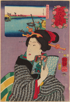 Landscapes and Beauties- Feeling Like Reading the Next Volume by Utagawa Kuniyoshi