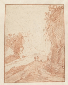 Landschap met rotsen by Jan Baptist Weenix