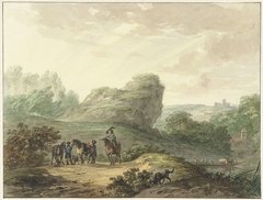 Landschap met ruiters by Hermanus Numan