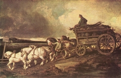 Le chariot de charbon by Théodore Géricault