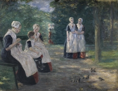 Le Jardin de l'orphelinat de la ville d'Amsterdam by Max Liebermann