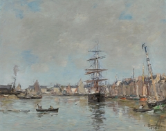 Le port de Trouville by Eugène Louis Boudin