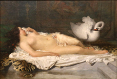 Léda et le cygne. by Charles Nègre