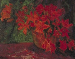 Lilies in a Red Copper Kettle by Floris Verster