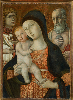 Madonna and Child with Saints Miniato and Girolamo by Matteo di Giovanni