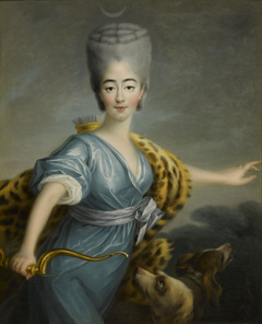 Marie Joséphine of Savoy as Diana by François-Hubert Drouais