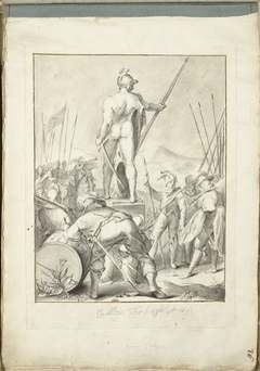 Mars, god van de oorlogskunsten by Moses ter Borch