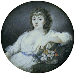 Miniature of Countess Pociej as Flora. by Józef Kosiński