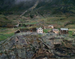 Mountain Farms in Øye in Valdres by Eilif Peterssen